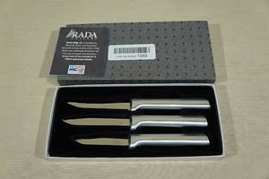 lot 36 image: Rada Cutlery 3 Piece Knife Set - Stainless Handles