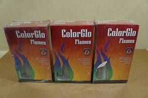 lot 39 image: 3 ColorGlo Flames for Bonfire