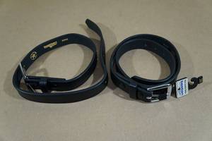 lot 40 image: 2 New Black Boston Leather Belts -Size 30