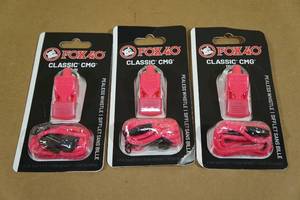 lot 58 image: 3 Fox 40 Classic CMG Whistles
