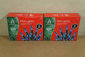 lot 73 image: 2 New Mini Light Sets -100 Blue Lights Each