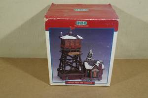 lot 91 image: Lemax Village Collection Eagles Nest Fire Lookout Lighted Building