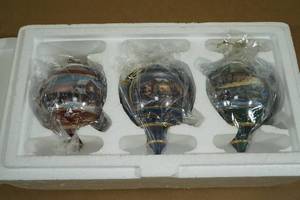 lot 98 image: 3 Terry Redlins Holiday Memories Heirloom Porcelain Ornaments Collection