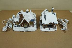 lot 108 image: 2 Terry Redlins Hawthorne Village Lighted Buildings - Doctor, General Store