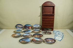 lot 110 image: Bradford Exchange Terry Redlin Perpetual Calendar Set with All Plates and Numbers