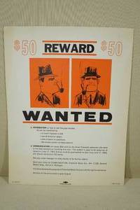 lot 133 image: 1960s Chevrolet Dealership Poster - Reward - Pipe Smoker