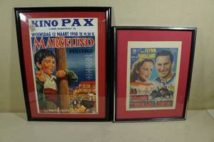 lot 143 image: Framed Vintage Look Movie Posters - Charge of Light Brigade, Miracle of Marcelino