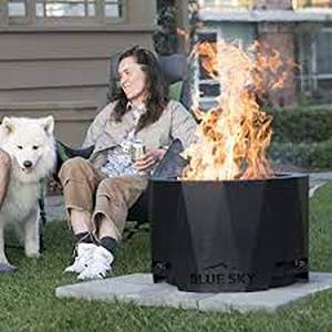 lot 10 image: Blue Sky The Peak Smokeless Patio Fire Pit - With Spark Screen