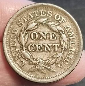 lot 07 image: 1852 US BRAIDED HAIR LARGE CENT