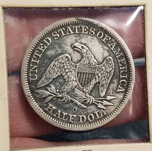 lot 25 image: 1844-O US SEATED LIBERTY HALF DOLLAR XF45