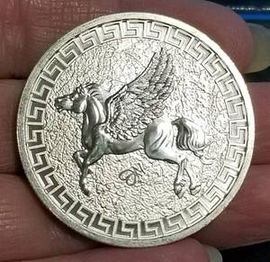 lot 31 image: 2022 ST HELENA 1 TROY OZ .999 FINE SILVER PEGASUS