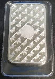 lot 33 image: 1 TROY OZ .999 FINE SILVER BAR SUNSHINE MINT SEALED