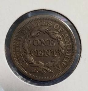 lot 04-B image: 1845 US BRAIDED HAIR LARGE CENT