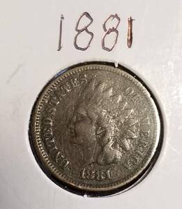 lot 17-B image: GROUP OF 5 INDIAN HEAD CENTS 1881 1883 1884 1886 1889