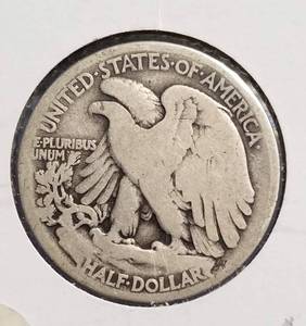 lot 47-B image: 1916-S WALKING LIBERTY HALF DOLLAR