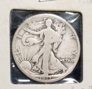 lot 48-B image: 2 WALKING LIBERTY HALF DOLLAR 1917 1917-S reverse
