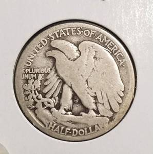 lot 49-B image: 1917-D obverse mint mark WALKING LIBERTY HALF DOLLAR