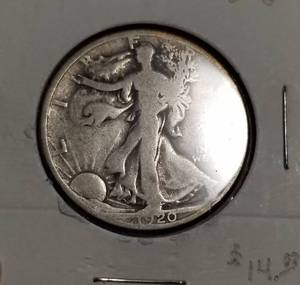lot 54-B image: GROUP OF 3 WALKING LIBERTY HALF DOLLARS 1920 P-D-S
