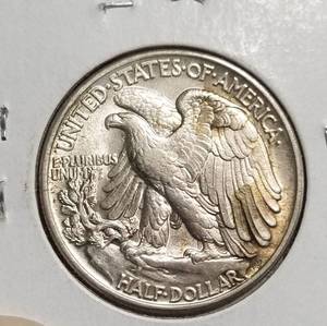 lot 67-B image: 1944 WALKING LIBERTY HALF DOLLAR XF45