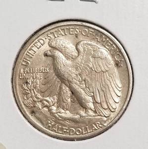 lot 76-B image: 1943 WALKING LIBERTY HALF DOLLAR AU