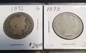 lot 01-B image: GROUP OF 20 US BARBER HALF DOLLARS MIXED DATES 1892-1913-D