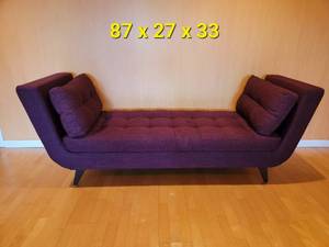 Lazar Deep Plum Daybed Chaise Lounge