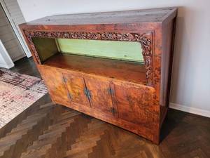 Chinese Aesthetic Lacquered Display Cabinet