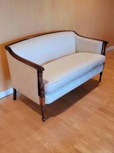 19th Century Sheraton Settee Loveseat Sofa