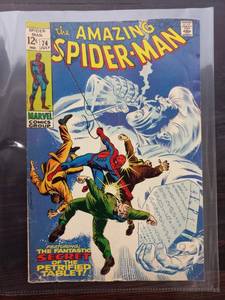 The Amazing Spider-Man Comic #74 July - The Fantastic Secret Of The Petrified Tablet