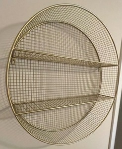 lot 42 image: Golden Circular Decorative Wall Shelf