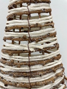 lot 84 image: Set of Three Twig Holiday Decorative Tree Figurines
