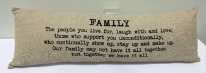 lot 98 image: Family Decorative Sign and Pillow
