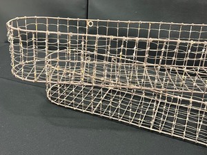 lot 73 image: Two Large Decorative Wire Baskets and a Decorative Planter