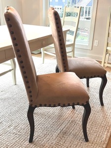 lot 21 image: Pair of Pottery Barn Upholstered Chairs