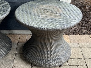 lot 16A image: Pair of Outdoor Accent Tables