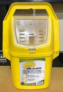 lot 205 image: Cabelas Soft Sided Tackle Box with Tackle and a Minnow Bucket