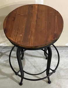 lot 136 image: Rustic Swivel Stool