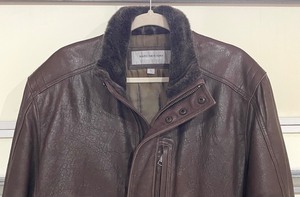 lot 208 image: Andrew Marc of New York Brown Leather Coat