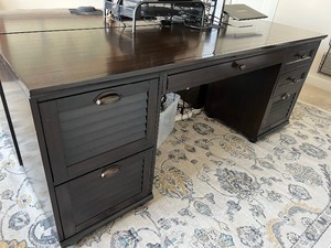 lot 307 image: Wooden Home Office Desk