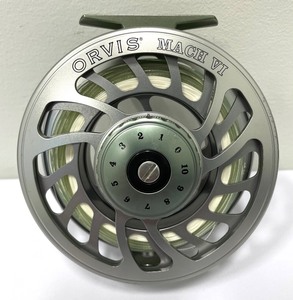 lot 242 image: Orvis Mach Large Arbor IV Titanium Reel with Original Box, Case and Manual