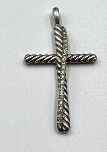 lot 31B image: David Yurman Sterling Cross Pendant