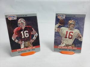 Lot of 2 Joe Montana Inserts NFL Pro Set MVP Collectible 19 and 24