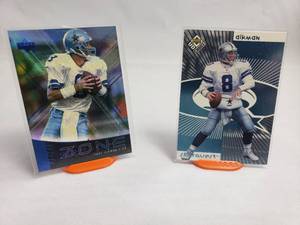 Lot of 2 Troy Aikman Inserts Upper Deck Zone 210, Upper Deck Starquest