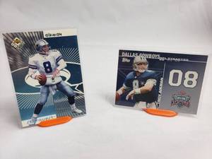 Lot of 2 Troy Aikman Inserts Topps NFL Dynasties DYN-TA, Upper Deck Starquest