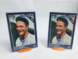 Lot of 2 Lou Gehrig The Sporting News Conlon Collection No. 3