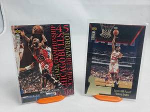 Lot of 2 Michael Jordan Inserts Upper Deck M4, Upper Deck JC11