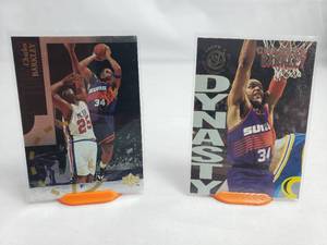 Lot of 2 Charles Barkley Upper Deck SE158 and Topps Stadium Club Dynasty 10A