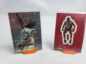 Lot of 2 Shaquille ONeal Topps Scoring Leaders 6 and Upper Deck Stick-Ums S13