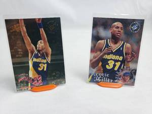 Lot of 2 Reggie Miller Inserts Topps Super Skills 6 of 25 and Topps Spike Says 883