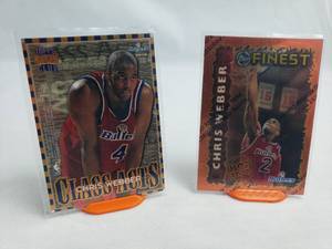 Lot of 2 Chris Webber Inserts Class Acts with Juwan Howard CA4 and Topps Finest HS13